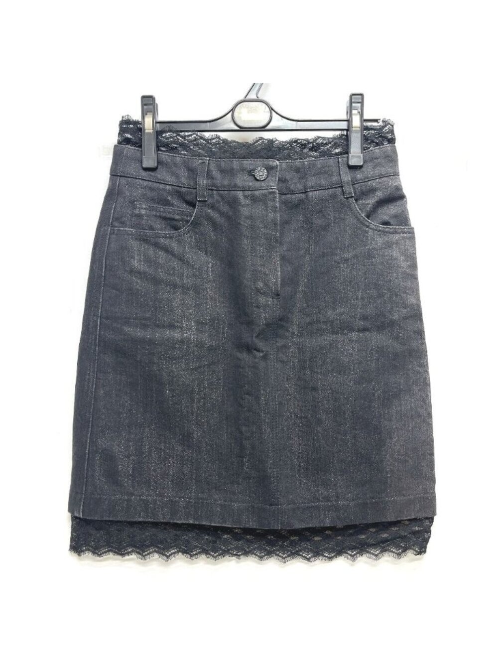 Chanel Skirt Denim Black